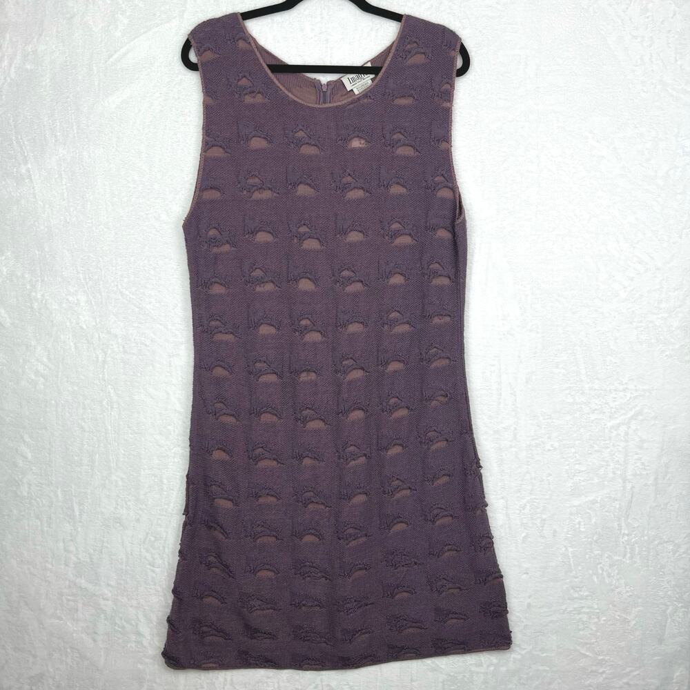 Vintage Imagio Sweater Dress XL Y2K‎ Lambswool Blend Sleeveless NWT Distressed